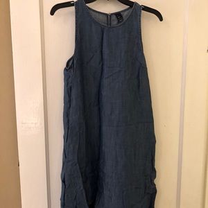 Gap denim tank top dress with pockets Size M